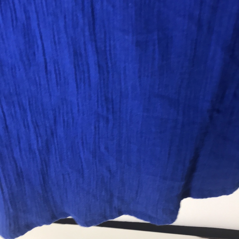 d & co. long sleeve size 3x blue white cotton polyester embroidered top summer - Picture 8 of 11